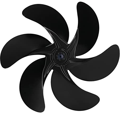 Cyrank Ersatz für Kaminventilator, Kaminventilator Lüfter mit 6 Blätter, Wärmebetriebener Ofenventilator, 6 Flügel, Schwarzes Ersatzteil Für Ventilatorflügel, Universelles Zubehör
