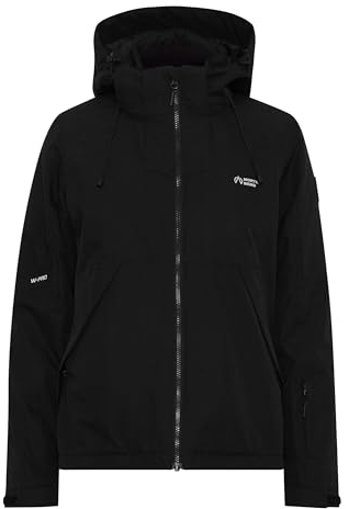 NORTH BEND NBOctasia Damen Skijacke wasserdicht winddicht atmungsaktiv Winterjacke mit Wassersäule 10000mm W-PRO Wetterschutzsystem, Größe:36, Farbe:Black (1001)