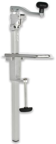 Beeketal 'BDÖ-60' Profi Gastro Tischdosenöffner für bis zu 38 cm hohe Dosen, mit Schneidemesser aus gehärtetem Stahl und Tisch Befestigungszwinge, Dosenöffner mit manueller Handkurbel und Drehknauf