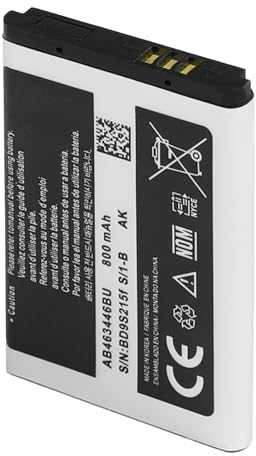 SHAWOROCE Battery AB463446BU AB553446BU Compatible with Samsung Mobile Phone B2100 C3520 E250 E900 E1050 E1070 E1190 E1200 E2330 E2530 E3210 I320 M3200 Beat S X530 X680 Smartphone Li-ion 800mAh 3.7V