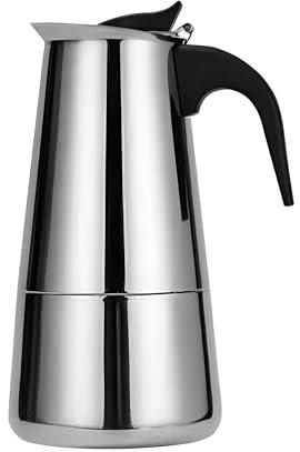 Primal Internet GmbH Espressokocher Induktion 2 Tassen & 8 Tassen | Espressomaschine Edelstahl 200ml & 400ml | Kaffeekocher, Kaffeebereiter, Camping Kaffeemaschine (100 ml)