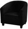 HOMECOVER Sesselschoner Elastisch Sesselhusse Sesselüberwurf Velours Sesselbezug mit Armlehnen Schonbezug für Clubsessel Für Einzelsofa Clubsessel Cocktailsessel-Schwarz-Large