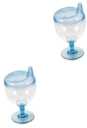 TOYANDONA 2piezas Copa De Entrenamiento Para Niño Niña Vaso Antiderrame De Diseño Para Agua Jugo y Leche Vaso De Aprendizaje Para Bebés De Meses