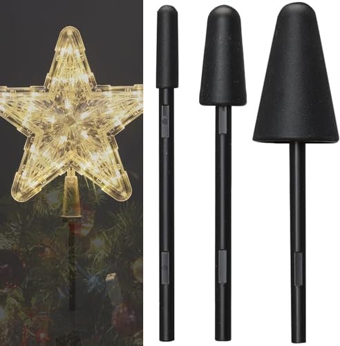 Supporto universale per puntale per albero di Natale, supporto stabilizzante per albero di Natale, adatto a tutti i tipi di base, per Halloween, puntale per albero di Natale, stelle, angelo finale,