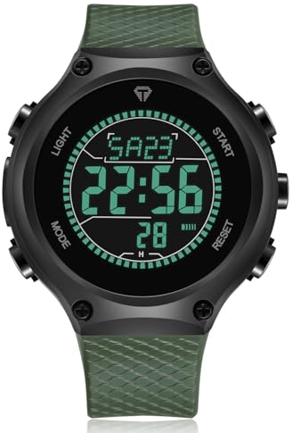 CIVO Herren Uhren Digital Stoppuhr: Sport Outdoor Grün Wasserdicht Armbanduhr - Militär LED Groß Ziffernblatt Wecker Kalender Männer Uhr