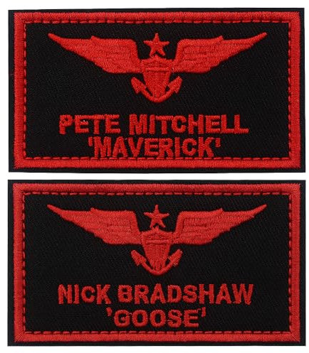 Goose & Maverick lustiger bestickter Aufnäher mit 9,7 x 5,6 cm Klettverschluss bestickte Applikation für Hemden, Rucksäcke, Hüte, Jacken