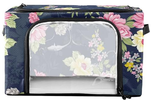 FRODOTGV Organizzatore di stoccaggio sotto il letto finestra trasparente contenitori impilabili con coperchi Ripiani con cerniera bidirezionale Organizzatori e supporti in metallo sotto la scrivania