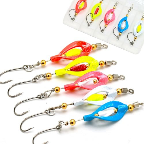 Twist Spoons Forelle UV-Aktiv 3g 4g | Machilea 5X Twister Spinner Forelle| Forellen Blinker Spoon in Box | Forellenköder Set zum Forellen Angeln Forellen Köder (3g)