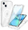 XTCASE für iPhone 13 Hülle Magnetisch Kompatibel mit Magsafe, 360 Grad Ganzkörper Schutzhülle mit eingebauter Displayschutzfolie, Stoßfest Kratzfeste Nie Vergilbung FallSchutz, Transparent