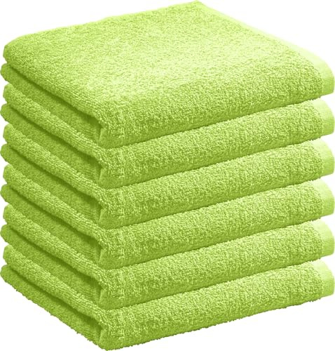 REDBEST Handtuch Oceanside 6er-Pack Leichtfrottier apfelgrün Größe 50x100 cm