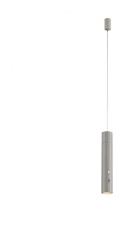 Licht-Erlebnisse LED Akku Hängelampe Metall Greige Küche Esstisch Esszimmer Ø4 cm rund 3 W 300 lm Touch Dimmer Kopf abnehmbar akzentuiert Moderne Pendelleuchte MALVER