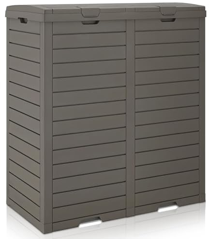 InTheMarket Große Aufbewahrungsbox für den Außenbereich mit abschließbarem Deckel – wetterbeständiges Harz oder Polypropylen – 118 l bis 880 l – wasserdichte Deckbox für Terrasse, Garten, Garage