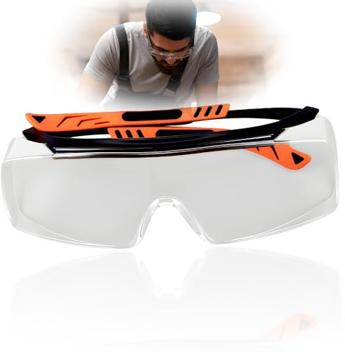 wilcractk Lunette Protection Travail Anti-Buée Anti-Rayures À Branches Réglables 150×50 Mm Transparentes Pour Bricolage, Cyclisme Et Usage Quotidien