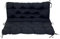 ZxrFxr Thick Garden Bench Cushion Waterproof: 2/3/4 Seater Replacement Cushions Swing Seats Patio Lounger Bench Swing Hammock with Backrest for Outdoor Furniture Garden (Black, 120CM)