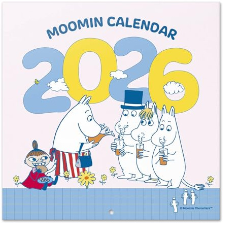 Official Moomin Wall Calendar 2026 12 x 12 FSC® Plastic Free - Starts Week On Sunday | Family Planner Calendar 2026