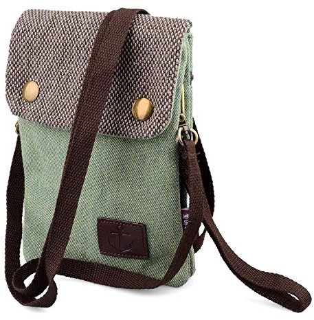 Kleine Umhängetasche, Handy-Geldbörse, Reise-Schultertasche für iPhone 16, 15, 14, 13 Pro Max, Samsung Galaxy A16, A26, A36, A15, A35, Motorola Edge 60 Pro, Google Pixel 9, 8, 7, 6 Pro, Grün