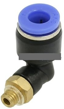 6mm Hole tube x M5 male thread L Shape Push in Pneumatic Connectors Elbow Quick Fittings PL6-M5