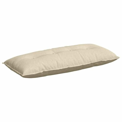 vidaXL Rückenkissen Creme 120 x 19 x 50 cm Stoff