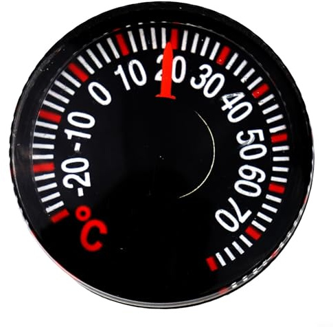 Solaughguy Indir Outdoor Wall Thermometer for Garden, Greenhouse, Kitchen, Bedroom, Office Use - Dial Gauge with Graduated Scale Disc, Waterproof Plastic(20mm)