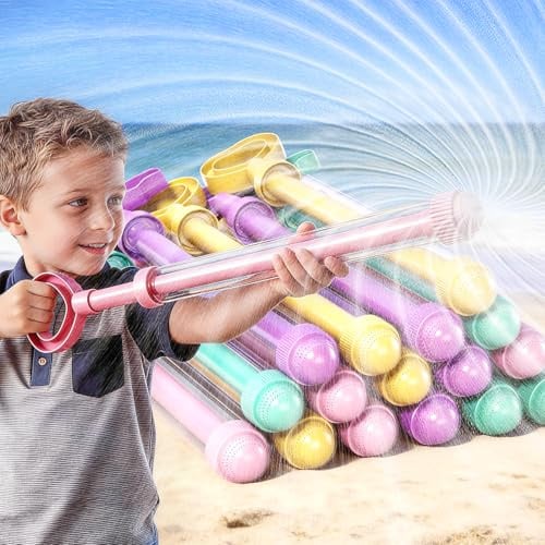BLmukce 16 Pack Water Guns for Kids, Pull-Out Design Water Blaster Soaker, Creative Fireworks Spray Effect, Summer Pool Beach Party Favors, Outdoor Toy Guns for Boys Girls Adults