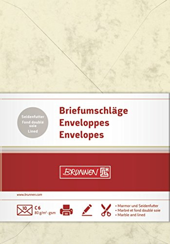 BRUNNEN Briefumschlag C6 ch Marmor mFut
