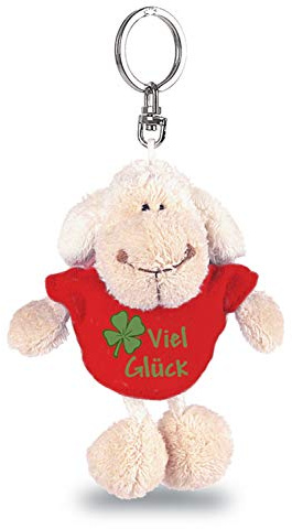 NICI 31556 - Schaf weiß T-Shirt Viel Glück Bb SA 10 cm, rot
