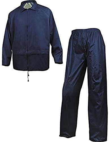 Delta Plus EN400MAGT Regenkombination 400 Aus Polyester Mit PVC-Beschichtung, Marineblau, Größe L