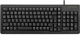 CHERRY G84-5200 XS, Kompakte Tastatur mit Nummernblock, Französisches Layout (AZERTY), Kabelgebunden (USB-A Anschluss), Mechanische ML Switches, Schwarz