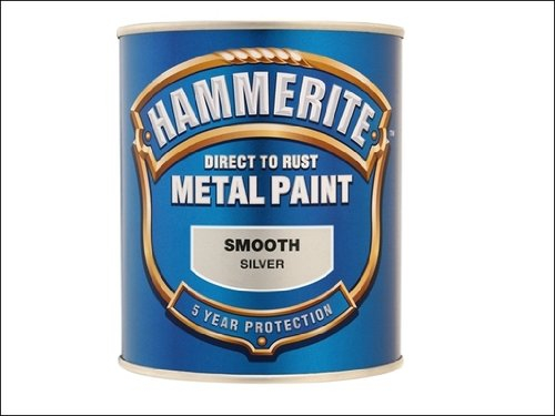Hammerite 5084894 Direct to Rust Smooth Finish Silver 250ml