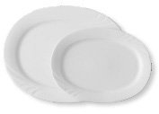 2x Platte oval - Länge 32,0 cm - Dekoschale, Obstschale
