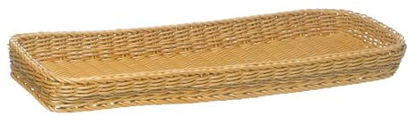 APS 50905 Korb PROFI LINE, 40 x 30 cm, Höhe 5 cm, Polypropylen, Bäcker-Maß, beige