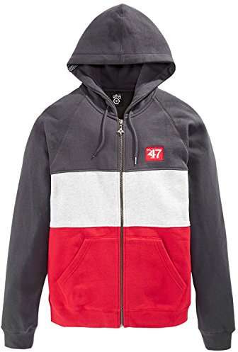 LRG Herren Lftd1947 Zip Hoodie, Dunkelgrau, Medium