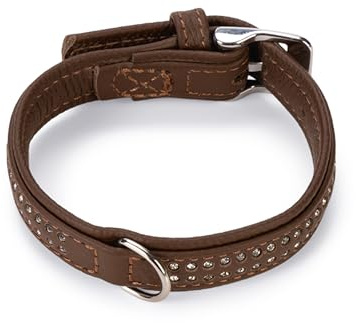 Karlie Halsband Vintage Strass L: 30 cm B: 17 mm braun zweireihig
