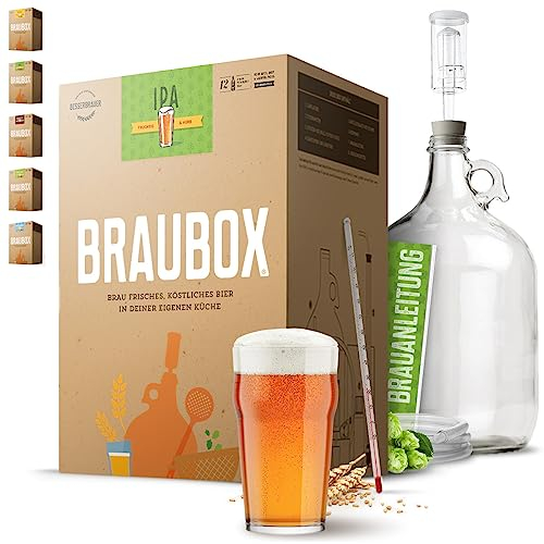 Braubox®, Sorte IPA | Bierbrauset für die Küche | mit 5-Liter-Gärflasche | wiederverwendbar | Erfolgsgarantie von Besserbrauer