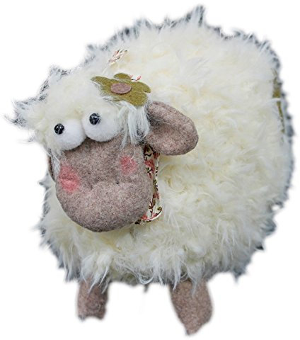 Hendriks Lustiges Deko Schaf aus Plüsch ~ groß ~ Figur 23 x 18 x 14 cm