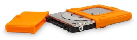 FANTEC Silikonschutzhülle (Protection Sleeve für 6,35 cm (2,5 Zoll) Festplatten und SSDs, absorbiert Gerätevibrationen, dämpft Stöße und Erschütterungen) orange