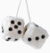 Sumex Jumbo30 Race Sport - Dadi Peluche Jumbo Bianco-Nero, 9X9 cm