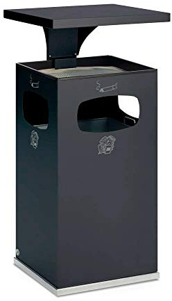 VAR Kombi-Ascher mit Dach, 72 Liter, schwarzgrau