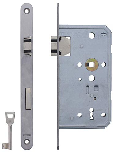 ToniTec® Einsteckschloss Soft Lock Flüsterfalle 55/72/8 | Edelstahl Stulp 20x235mm