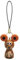 DETOA 12816 Mini Schlüsselanhänger Mäuschen, braun, 1 - pack