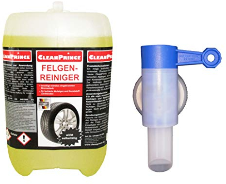 CleanPrince 5 Liter Felgenreiniger | mit Auslaufhahn | gebrauchsfertig Alufelge Bremsstaub Reinigungsmittel