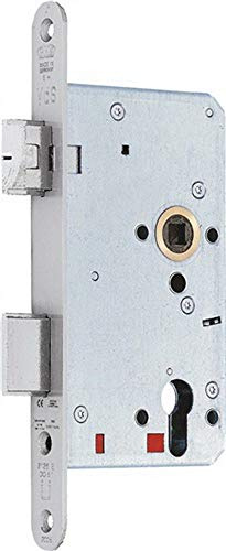 BKS Panikschloß, Automatikriegel, Dorn 65 mm, Entf.72 mm, Nuß 9 mm, DIN Links Stulp 20 x 235 mm, Fkt.E mit Wechsel, edelstahl, 21160-02-L-8.