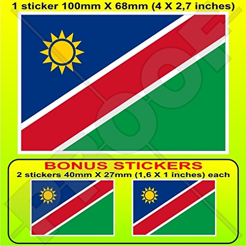 Namibian Flagge, Commonwealth Vinyl-Aufkleber, 100 mm, 1 Stück