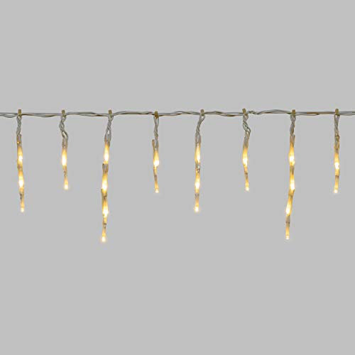 LuminalPark Estalactita Mini 11 x H. 0,12 m, 550 miniled Blanco cálido, luz Fija, Cable Blanco, 30 V, Exterior
