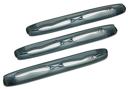 EnzoDate 3er-Pack Faltbare Lesebrille Mini Pocket Reader Presbyopen Brillen +1,0 bis +3,5