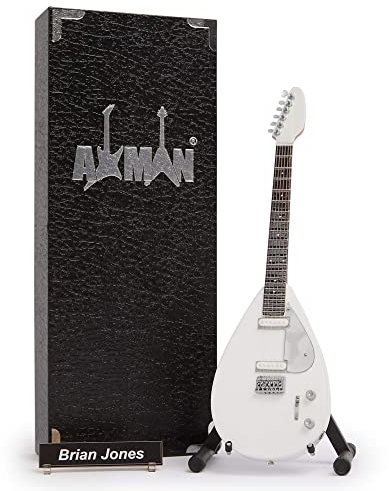 Brian Jones (The Rolling Stones) - Miniatur-Gitarren-Replik – Musikgeschenke – handgefertigte Verzierung
