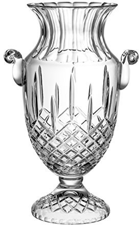 Barski – Coupé à la main – soufflé à la bouche – Centre de table – Grand vase sur pied – 40,6 cm H – fabriqué en Europe