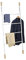 Relaxdays Escalera Decorativa Multiusos, Bambú-Hierro, Blanco, 150 x 70 x 2 cm