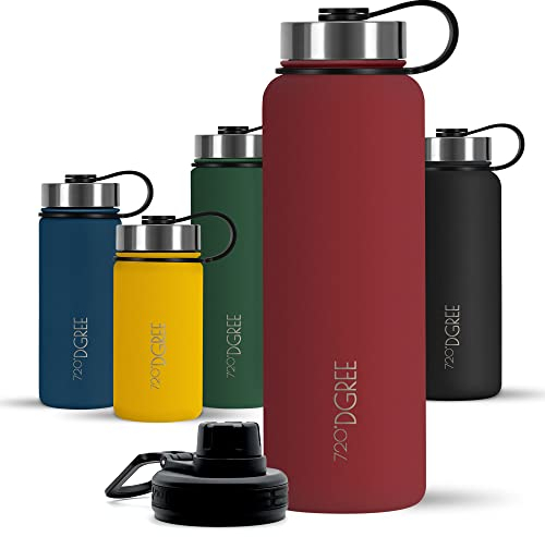 720°DGREE Bouteille Isotherme noLimit – 530ml | Gourde en Acier Inoxydable d'eau, thé, café, jus, Boisson Chaud ou Froid | Premium de Isolée sous Vide + Gratis Sport Couvercle