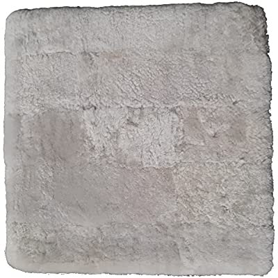 Reissner Lammfelle | SIKI-PA | echtes Merino Schaffell | Sitzpolster Autokissen Rollstuhlauflage Katzenbett | Patchwork Qualität | 40x40cm beige perl